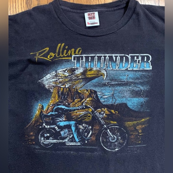 Vintage Rolling Thunder T Shirt (Size XL, Fits Smaller) - Picture 2 of 3